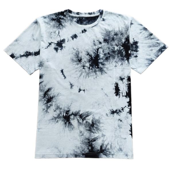 Adults Tie Dye Printing Men's T-shirt with Soft Hand Feel and 100% Cotton Fabric