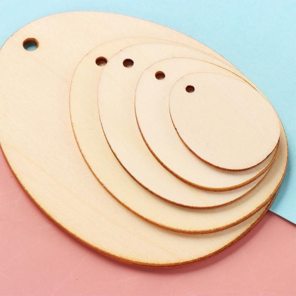 Обломоки вися ремесла 60mm незаконченные деревянные прикрывают деревянные блоки