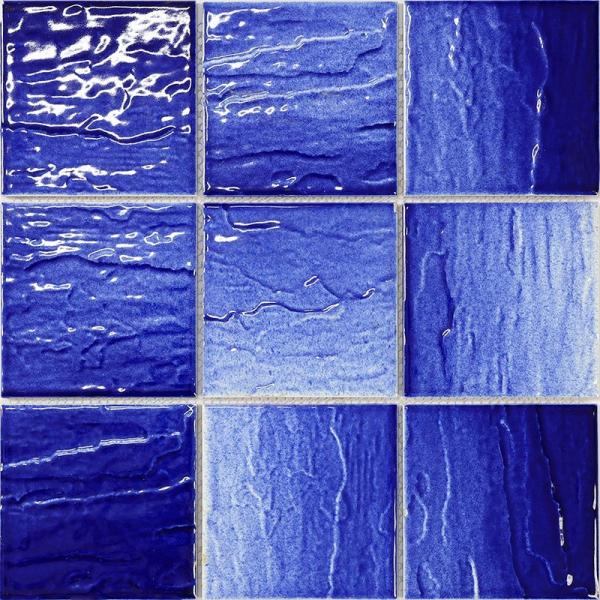 97*97mm Blue And Purple Pool Decoration Mosaic Tiles