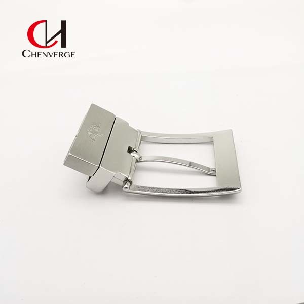 Unisex Anticorrosive Reversible Belt Buckles Wear Resistant Nickel Color