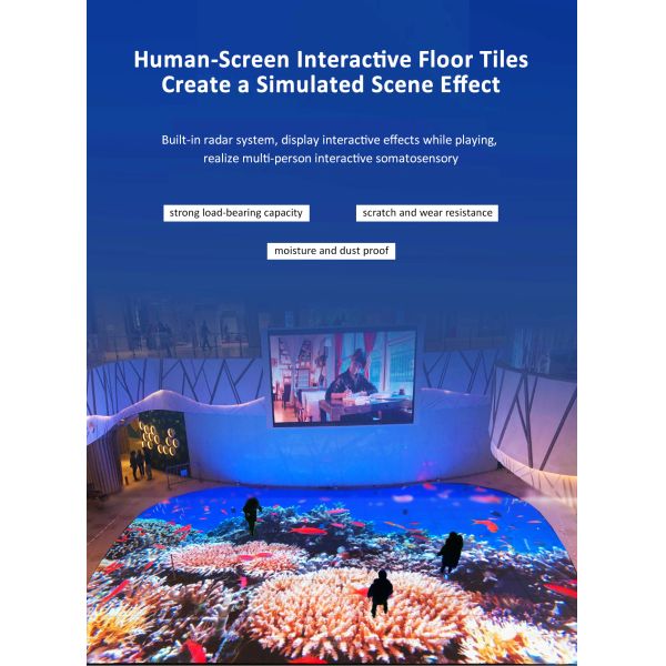 Built-in Sensing Chip 3d Intelligent Floor Screen LED Floor Tile Screen Interactive Sensing Floor Screen