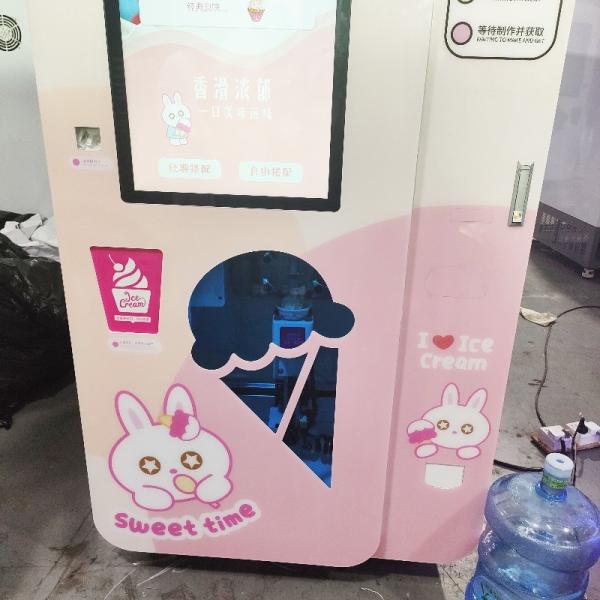 Hot Sale Newest Soft Automatic Ice Cream Vending Machine For School