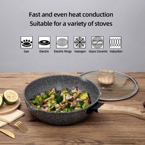 Hot Sale Cookware Cooking Pot Skillet Pan frigideira Panci Die-cast Cast Iron Frypan Non Stick Frying Pan