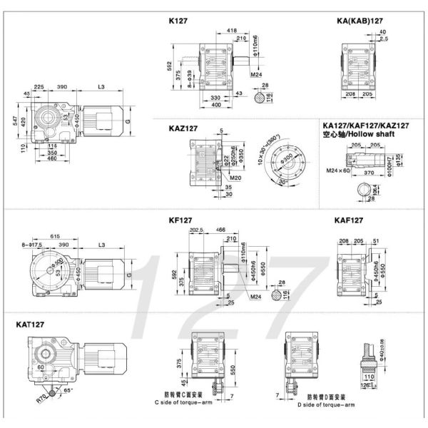79 Kilowatt 90 Degree High Efficiency Helical Bevel Gearbox Reducer Gear Motor for Industrial Machinery
