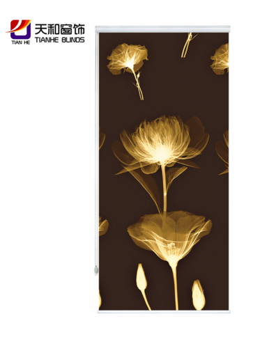 Digital printed window shades,sunscreen roller blind,new design printed roller blinds  3D roller blinds fabric  shutters