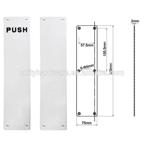 Stainless Steel Flush Bolt Door Accessories for Fire Door Easy Installation Different Length Option