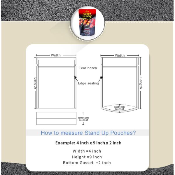 алюминиевой фольги сумки пластиковой упаковки плода говядины 100g молния сухой Resealable