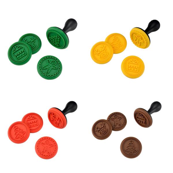 Силиконовые рождественские печенье резаки марки, 3D рождественские печенье формы, милый рождественский поднятый дизайн печенье пекарня