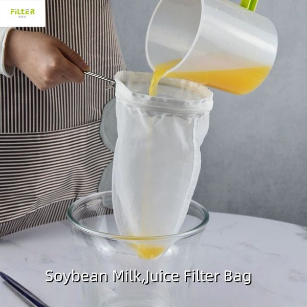 Reusable Ultra Fine Mesh Juice Filter Bag Food Grade Fruit Juice Strainer Bag