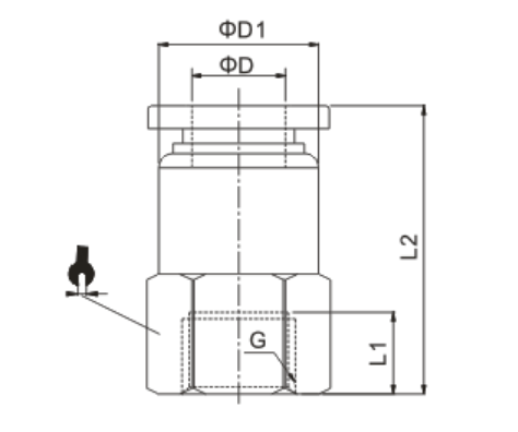 Female Straight One Touch Brass Nickel Plate Air Tube Fittings with O ring
