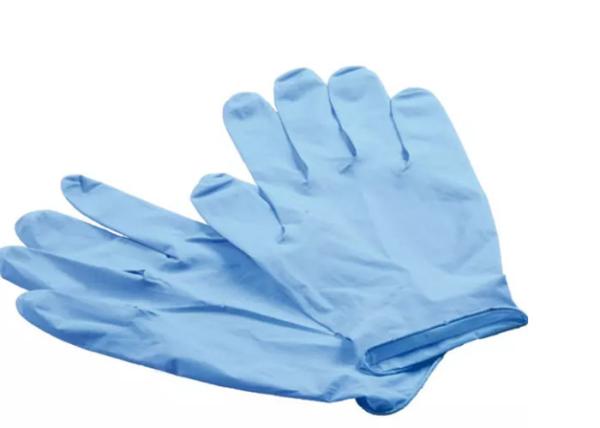 Highly Flexural Characteristic Disposable Nitrile Gloves Powder Free Latex Free 100 Pcs / Box