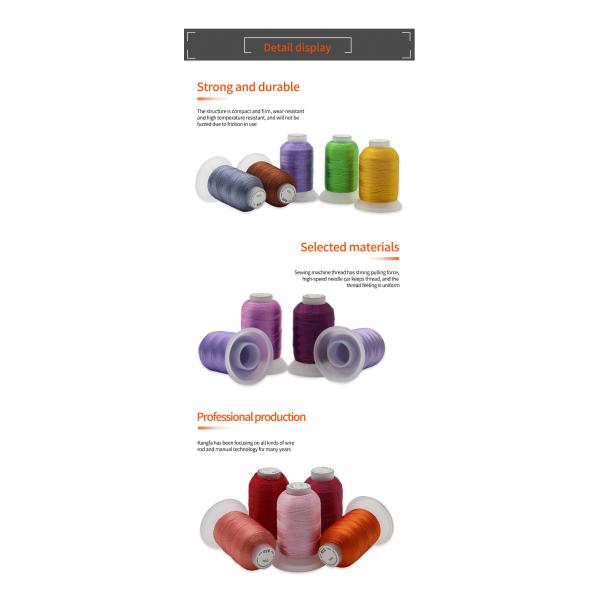 40 цветов 100% полиэстерная вышивка нить набор набор 120d/2 500м Для ковровой шитья