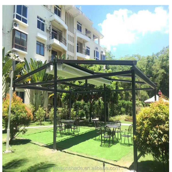 Настраиваемая водонепроницаемая выдвижная тента Алюминиевая ПВХ ПЕРГОЛА Крыша Солнцезащитная система