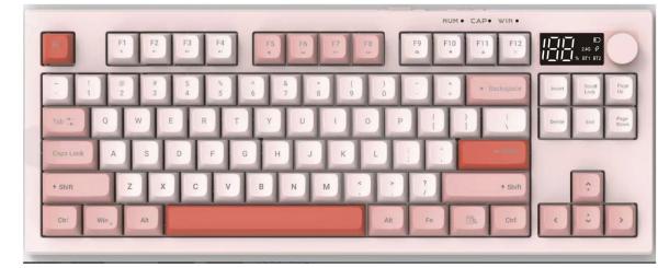 Dual-mode Backlit Keyboard Made Of ABS Material With Reinforced Iron Plate Silver-paste Waterproof