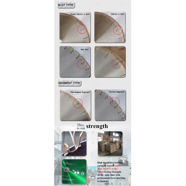 300 мм лазерно-сварные бриллиантовые режущие лезвия с ключевым слотом для резки гранита