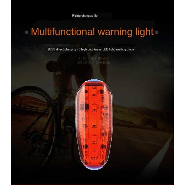 New Arrival Night Safety Alarm Usb Bike Tail Light Headlamp Mountain Bike Taillight