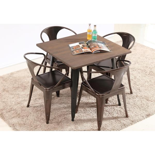 YLX-1100 Modern Steel Armrest Coffee Bar Dining Chair with Wood or Soft Cushion