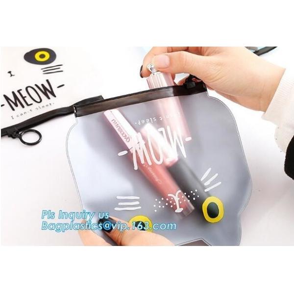 Zip Top Custom Printing Eco Friednly Slider Ziplock Bag, slider zipper pvc pouch clear vinyl pvc ziplock bag
