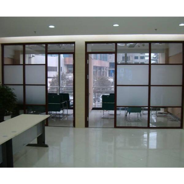 Top Supported Manually Operated Office Glass Partition Wall with Convenient Operability and Tempered Glass