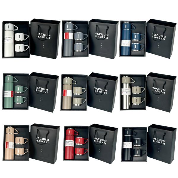 Equipped with Anti-corrosion Coating 500ml Stainless Steel Flask Water Bottle Gift Set