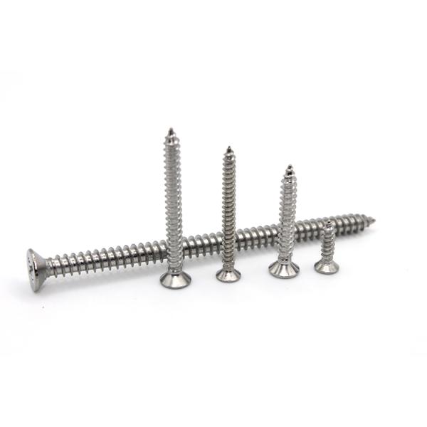 Stainless Steel Self Tapping Screw for Wood Cross Recessed Flat Head and Fast Shipping
