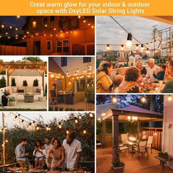 Безосколочные 49FT 15pcs вися солнечные света строки шарика