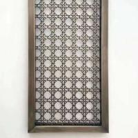 Burnished Brass Crimped Wire Grille Diamond Mesh 3-10mm Aperture
