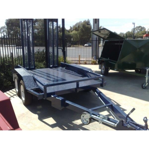 Low Loader Tandem Axle Plant Equipment Trailer 8 X 5 For Agriculture / Industrial
