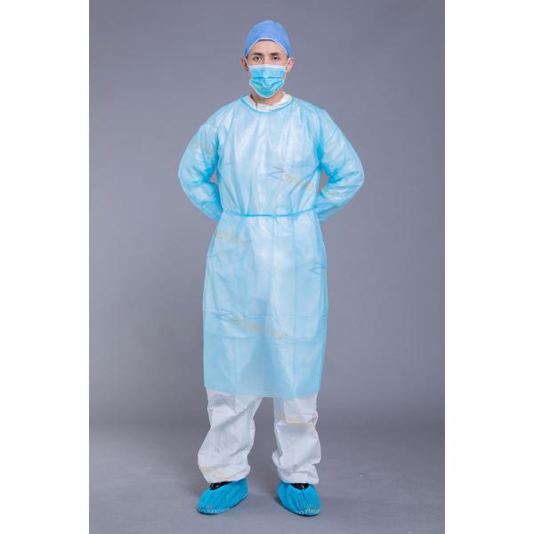 Medical Unisex PP Nonwoven Disposable Isolation Gown