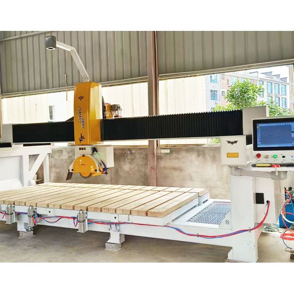ZEUS 4+3 Stone Cutting Machine for Granite Marble Bridge Use 380V 15kW Max 3200x2000mm Cutting Length Core Components Motor PLC