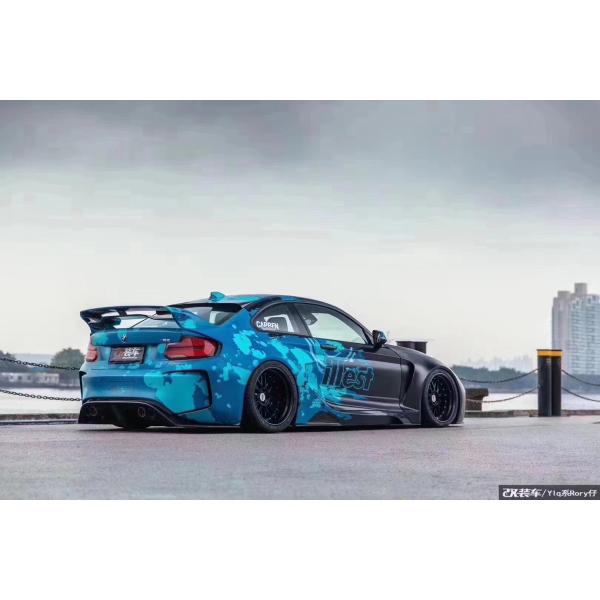 Para el BMW F22 F87 Serie 2 M2 Kit de carrocería M2 M235 Modernización IMP Estilo delantero y trasero Bumper Spoiler Wide Bodyki