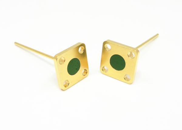 4 Holes Flange Glass To Metal Seal Connectors 1 Pin With High Stability