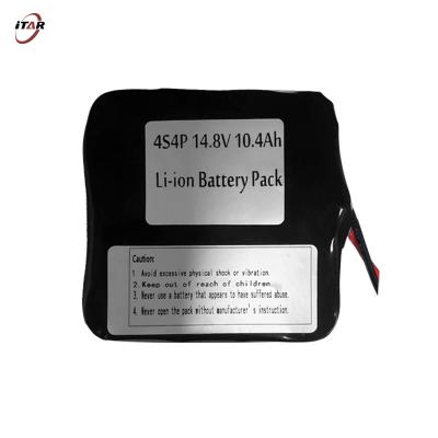 Li Ion Rechargeable Battery Packs 4S4P 18650 14.8V 10.4Ah 153.92Wh for portable search lights
