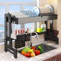 OEM Metal Cuenca de cocina Cuchillería de 60 kg Capacidad de carga 2 Cuchillería de secado de platos de nivel
