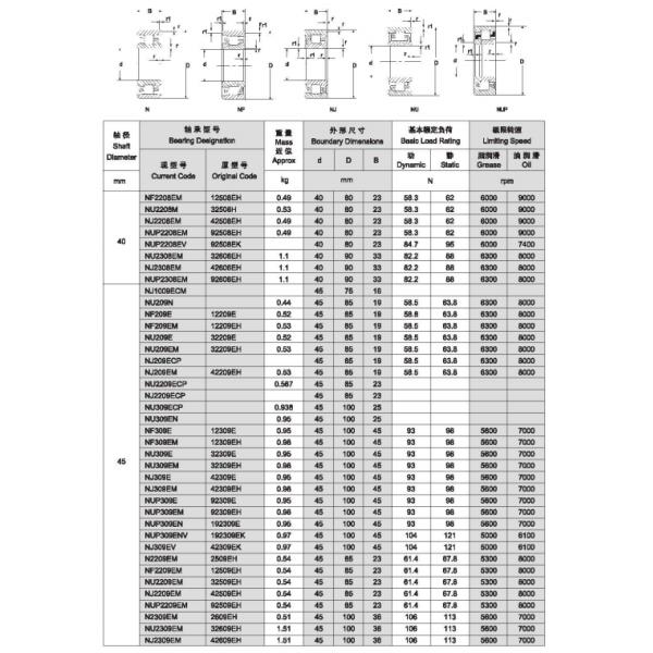 Low Noise Cylindrical Roller Bearing NJ 2207 Chrome Steel For Machinery