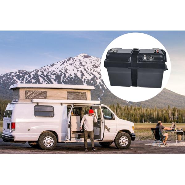 На открытом воздухе пластиковый водоустойчивый батарейный шкаф 100A 12V, батарейный шкаф приключения располагаясь лагерем