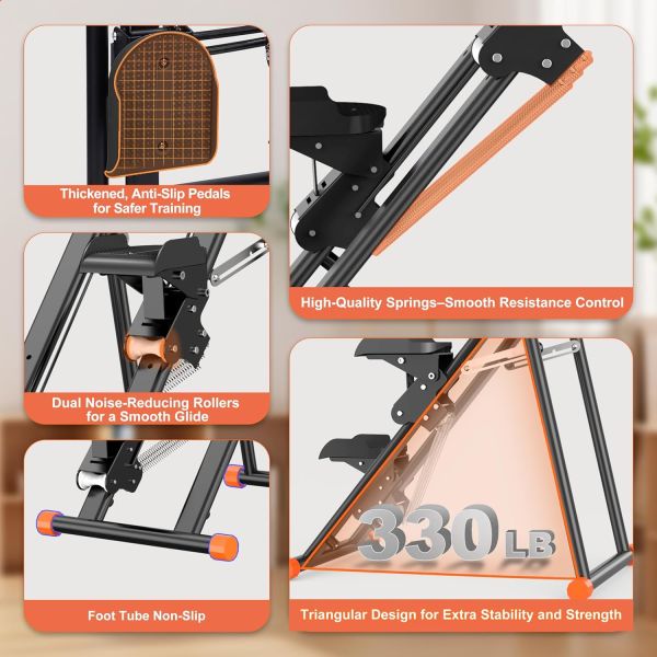 Stair Stepper for Home Gym, Stair Climber Machine with 3-Level Adjustable Resistance