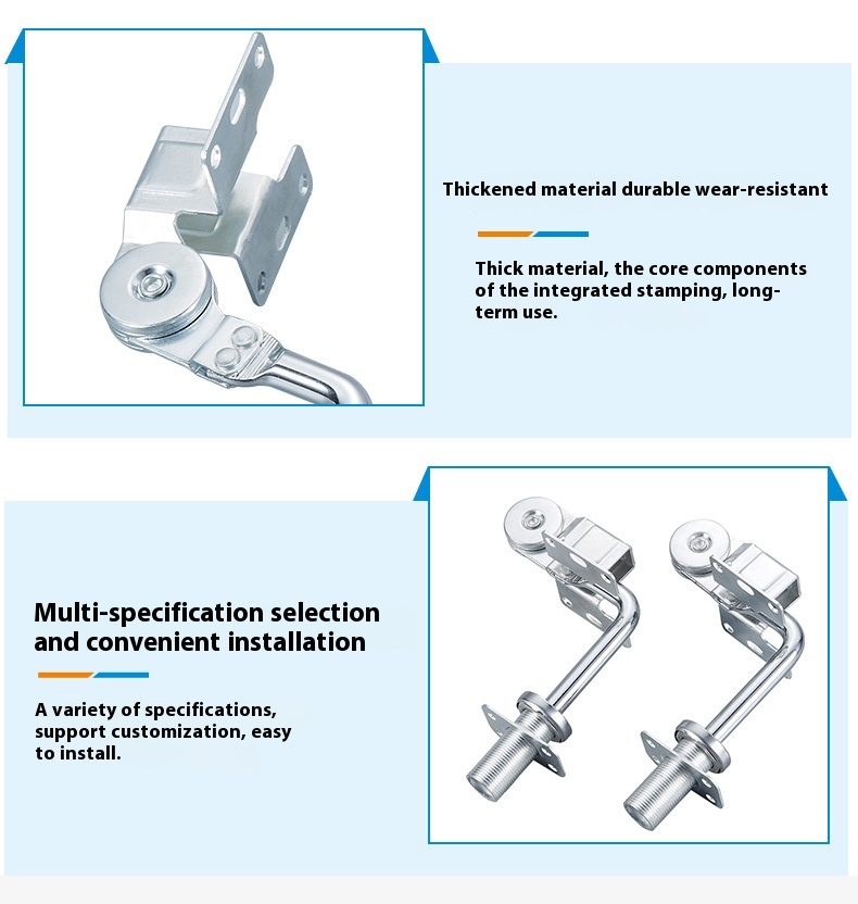 Hot Selling Headrest Sofa Hinge Bed Hardware Accessories Mechanism Accessories Silver Metal Furniture Headrest Hinge