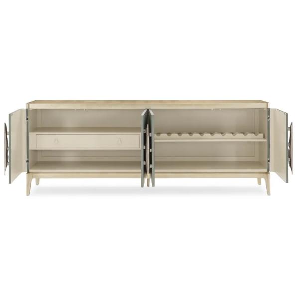 Modern Media Console Buffet Mirrored Living Room Sideboard TV Stand