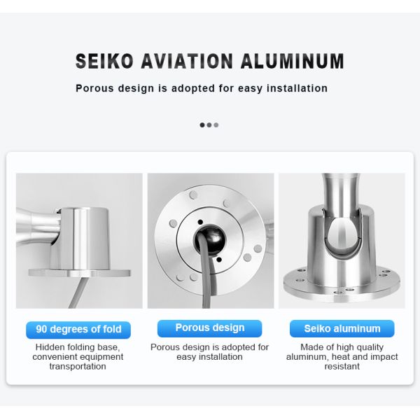 Lámpara de torre LED de entrada DC 24V para máquina plegable con luz de pila y zumbador incorporado, eficiencia de 80 lm/W