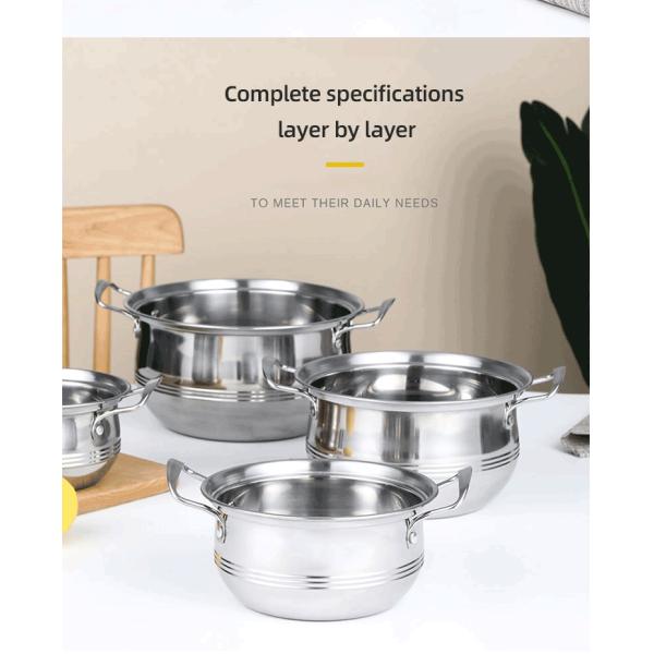 Cookware размера фабрики оптовый различный установил нержавеющую сталь 5PCS изготовленных на заказ баков оптовую варя набор бака