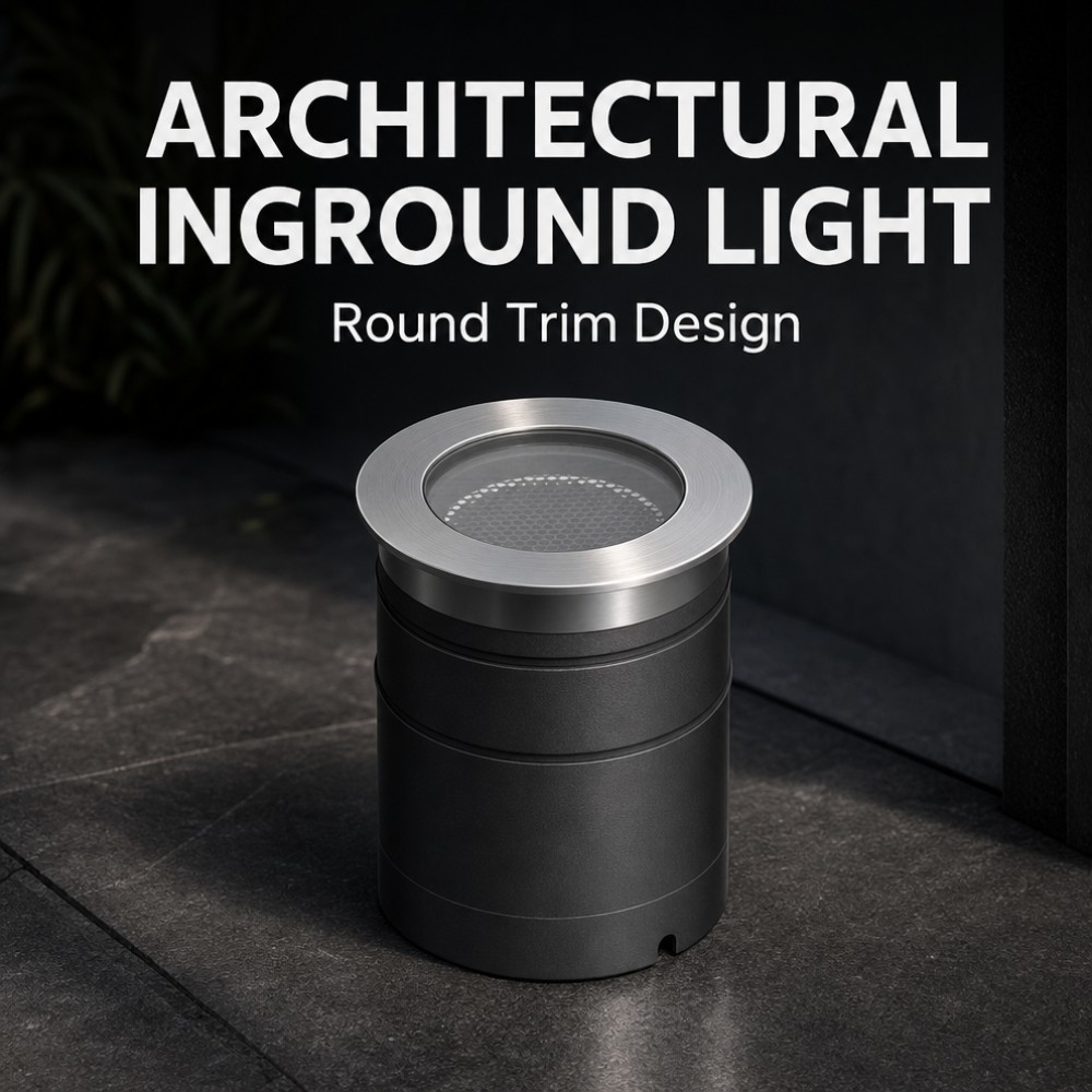 LED In-Ground Well Light 24W Round Anti Glare Honeycomb Landscape Uplight IP68 IK08 - MA120