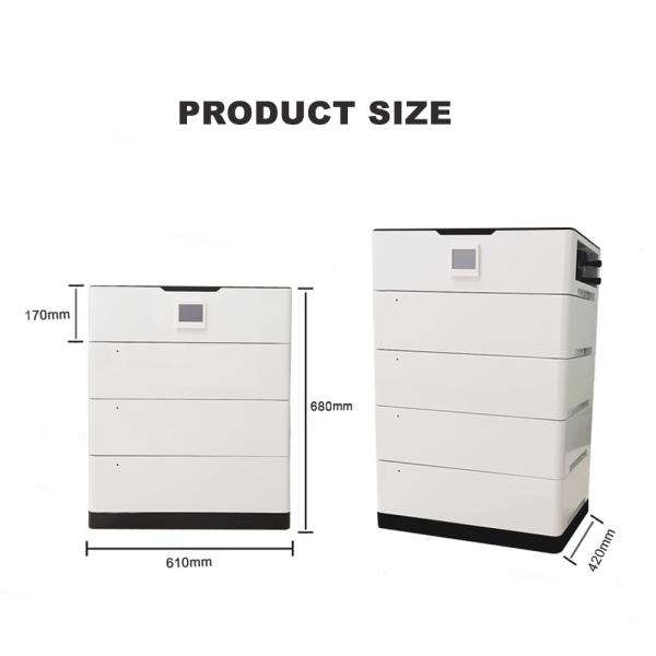 GCE Alta tensão 409.6V 100A 40kw Almacenamento empilhável solar branco 10kw 15kw 20kw 30kw Para sistema de energia doméstica
