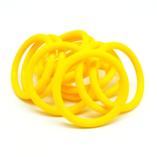 Yellow FKM NBR VAMAC High Temperature O Ring Seals IRHD Hardness
