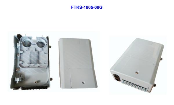 Caixa terminal ótica exterior portuária de FTTH 8 ABS+PC NAP Wall Mount Junction Fiber