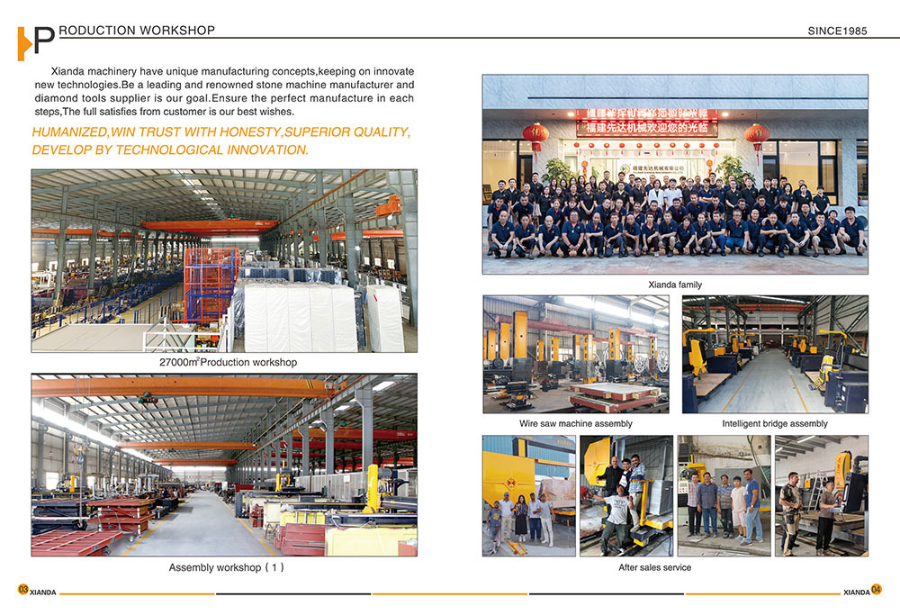 XIANDA 1200 Stone Splitting Machine, Stone Band‑Saw & Diamond Wire Saw for Marble Granite Thin Block Cutting, Tombstone Blank Processing
