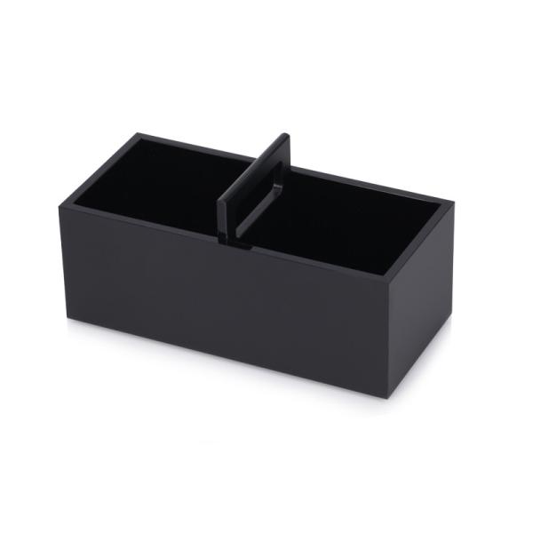 Free sample 240*125*65mm black oblong hotel  tissue box cover
