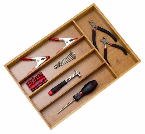 eco-friendly bamboo cutlery tray kitchen cutlery tray cheap bamboo trays with adjustable