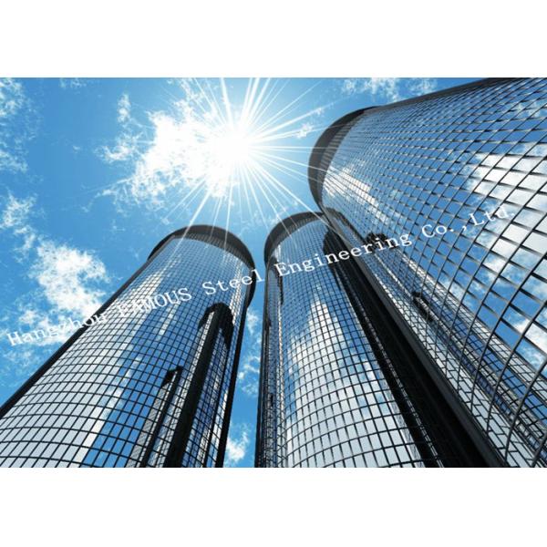 Insulated Low E Film Rainscreen Glass Curtain Wall With Good Optical Performance