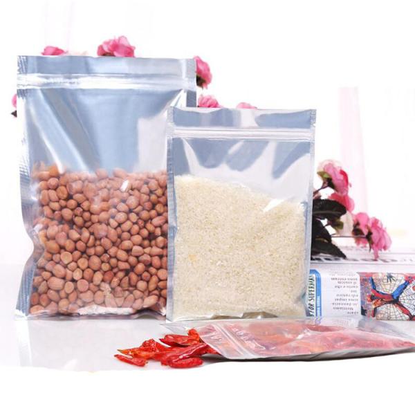 Resealable Clear Transparent Aluminum Foil Bag Self Seal pet/pe Plastic Zipper k Packing Food Bag